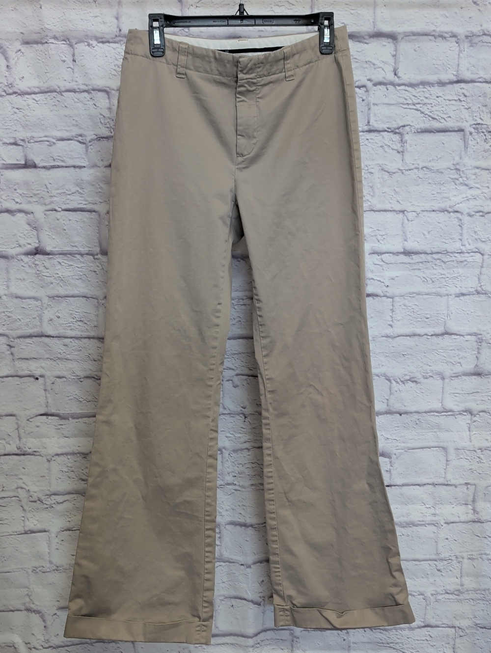 GAP Mid-rise Y2K Flare Khaki Pants w/ Rolled Hem - Size 4 Long